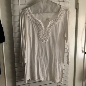 White blouse from The Loft